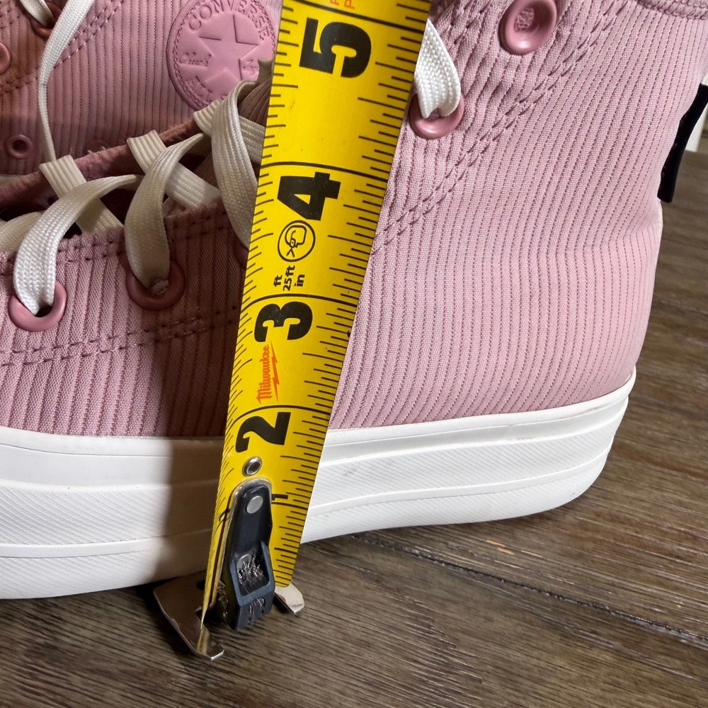 Converse Chuck Taylor All Star Lift Hi Night Flamingo Pink Water Repellent Sz 7 - Picture 11 of 11